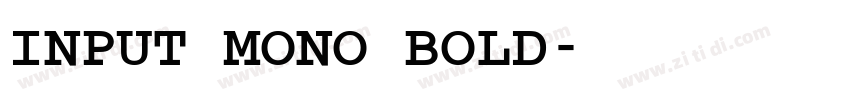 INPUT MONO BOLD字体转换
